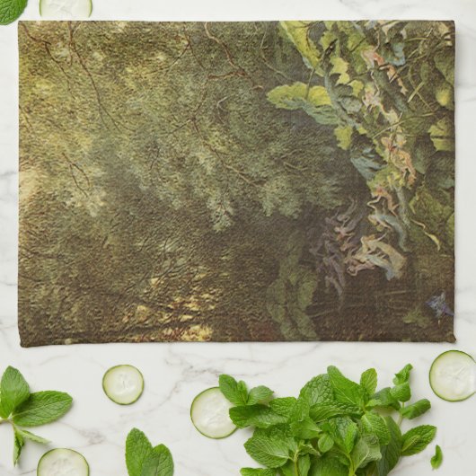 Onder de Dock Leaves van Richard Doyle, Fairy Art Theedoek (Gevouwen)