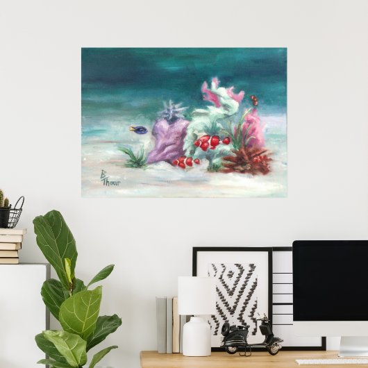 Onder de Druk van het Poster van het Zee (Thuiskantoor)