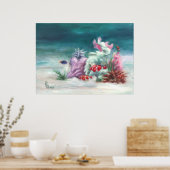 Onder de Druk van het Poster van het Zee (Keuken)