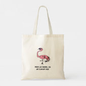 Onder de duiven, wees een roze flamingo - Tas (Achterkant)