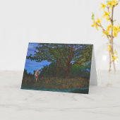 "Onder de eikenboom" wenskaart Kaart (Gele Bloem)