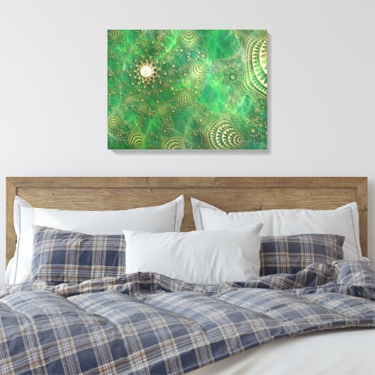 Onder de Emerald Zee Canvas Print (Insitu (Slaapkamer))