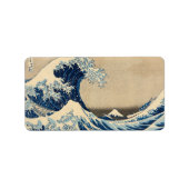 Onder de Golf van Kanagawa door Katsushika Hokusai Etiket (Voorkant)