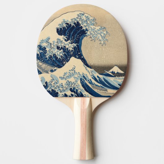 Onder de Golf van Kanagawa door Katsushika Hokusai Tafeltennisbatje (Voorkant)