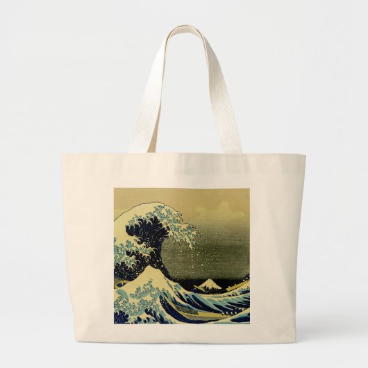 Onder de Golf van Kanagawa Grote Tote Bag (Voorkant)