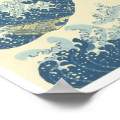 Onder de Golf van Kanagawa, Hokusai, 1830-32 Poster (Hoek)