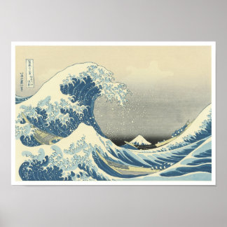 Onder de Golf van Kanagawa, Hokusai, 1830-32 Poster