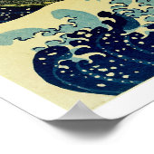 Onder de Golf van Kanagawa Poster (Hoek)