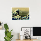 Onder de Golf van Kanagawa Poster (Thuiskantoor)