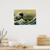 Onder de Golf van Kanagawa Poster (Keuken)