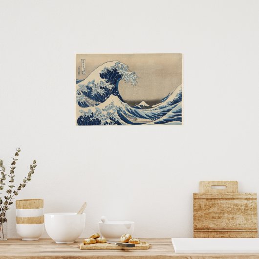 Onder de golf van Kanagawa Print (Keuken)