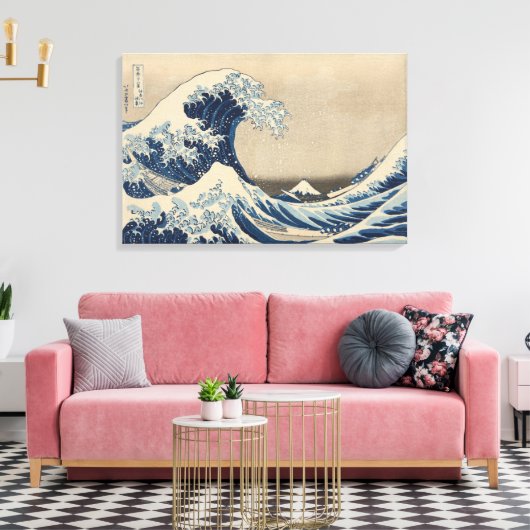 Onder de golf van Kanagawa Print (Insitu (Woonkamer))
