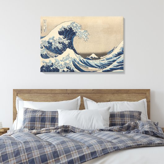 Onder de golf van Kanagawa Print (Insitu (Slaapkamer))