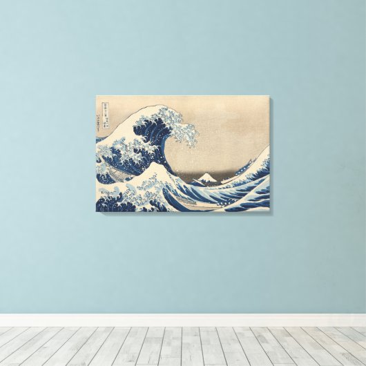 Onder de golf van Kanagawa Print (Insitu (Houten vloer))