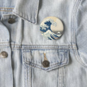 Onder de Golf van Kanagawa Ronde Button 5,7 Cm (In situ)