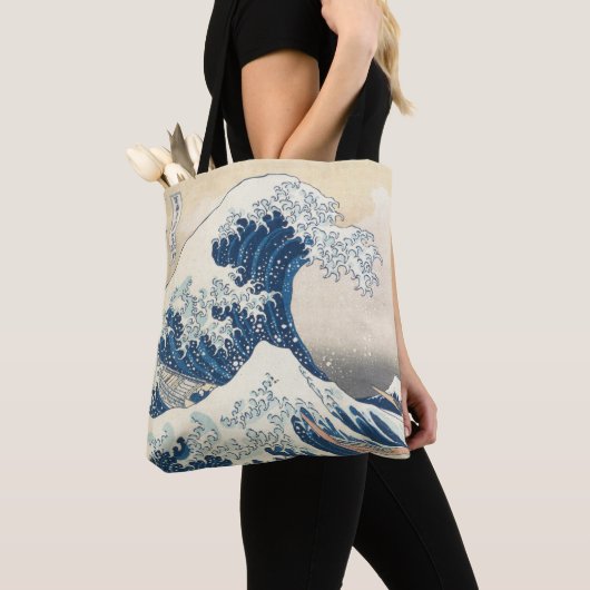 Onder de Golf van Kanagawa Tote Bag (Dichtbij)