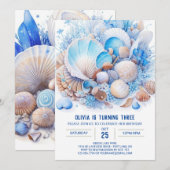 Onder de golven jongen verjaardag kaart (Voorkant / Achterkant)