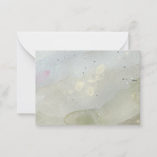 "Onder de golven": originele Kaart van de Abstract Notitiekaartje (Voorkant)