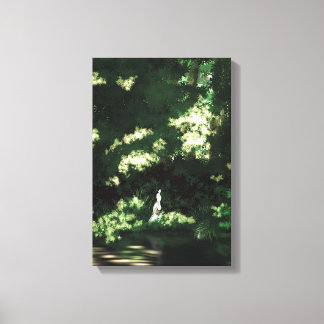 Onder de groene muurkunst canvas afdruk