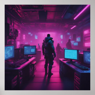 Onder de grond Cyberpunk Poster