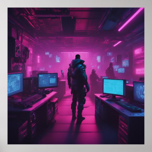 Onder de grond Cyberpunk Poster (Voorkant)
