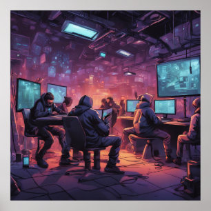 Onder de grond Cyberpunk Poster