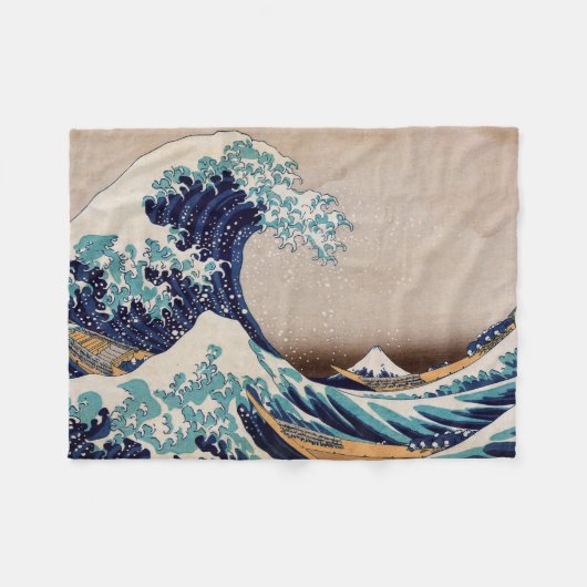 Onder de Grote Golf van Kanagawa Fleece Deken (Voorkant (Horizontaal))