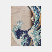 Onder de Grote Golf van Kanagawa Fleece Deken (Voorkant)