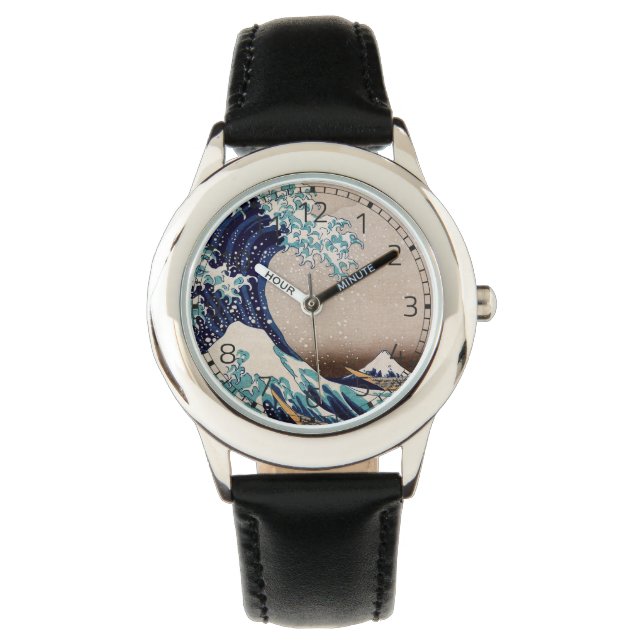 Onder de Grote Golf van Kanagawa Horloge (Voorkant)