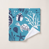 Onder de grote schaal van het Zee Bad Handdoek (Wasdoekje)