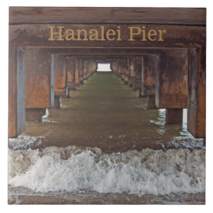 ONDER DE HANALEI PIER (KAUAI) TEGELTJE
