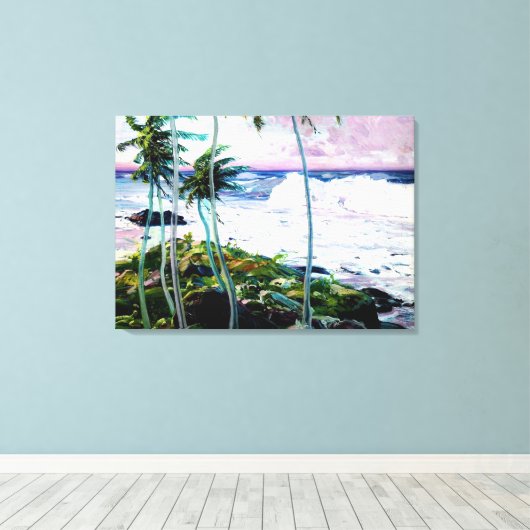 Onder de handelswinden, Barbados Canvas Afdruk (Insitu (Houten vloer))
