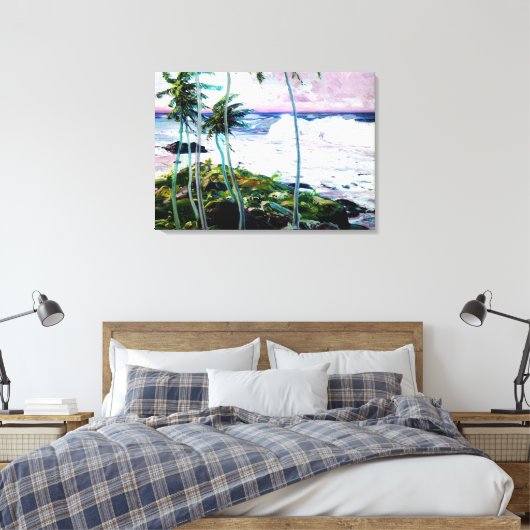Onder de handelswinden, Barbados Canvas Afdruk (Insitu (Slaapkamer))