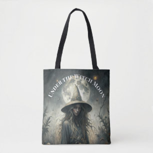 Onder de Heksenmaan – Gotische Heks Tote Bag