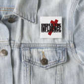 Onder de invloed van Cross Button Christelijk ontw (In situ)