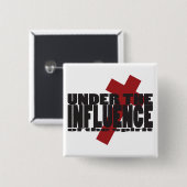 Onder de invloed van Cross Button Christelijk ontw (Voorkant /achterkant)