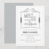 Onder de Joodse uitnodiging voor het Joodse huweli (Voorkant / Achterkant)