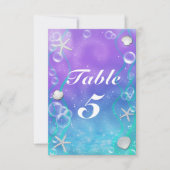 ONDER DE Kaart ZEE Enchanted Party Table Number (Voorkant)
