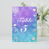 ONDER DE Kaart ZEE Enchanted Party Table Number (Staand voorkant)