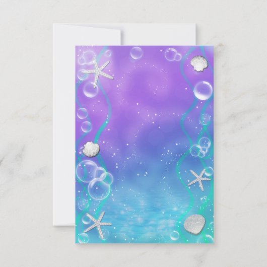 ONDER DE Kaart ZEE Enchanted Party Table Number (Achterkant)