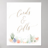 Onder de Kaarten en cadeautjes van het Baby shower Poster (Voorkant)