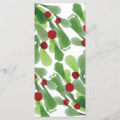 Onder de kerst Mistletoe Wedding Menu (Achterkant)