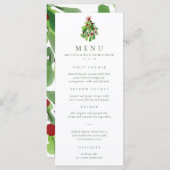 Onder de kerst Mistletoe Wedding Menu (Voorkant / Achterkant)