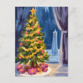 Onder de kerstboom feestdagenkaart (Voorkant)