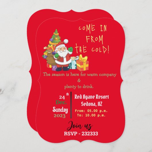 Onder de kerstboom kaart (Voorkant / Achterkant)