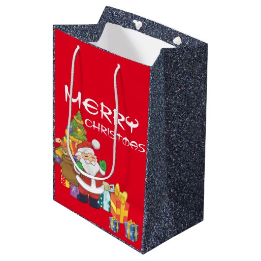 Onder de kerstboom medium cadeauzakje (Voorkant Gekanteld)