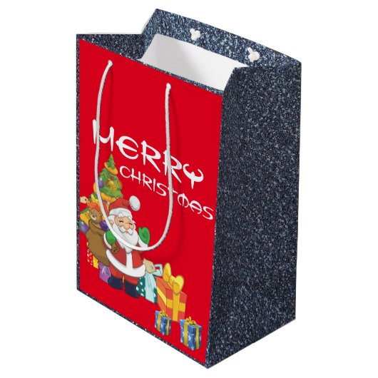 Onder de kerstboom medium cadeauzakje (Achterkant Gekanteld)