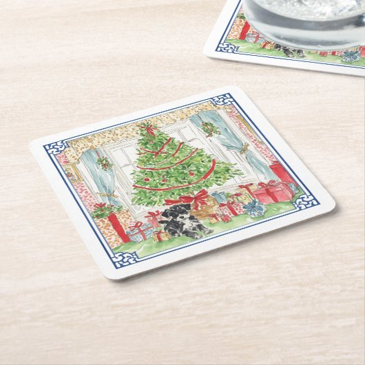 Onder de kerstboom Onderzetters (Schuin)