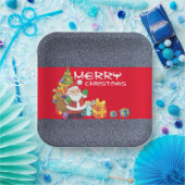 Onder de kerstboom papieren bordje (Feest)