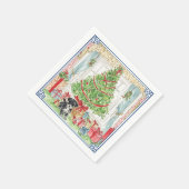 Onder de kerstboom servet (Hoek)